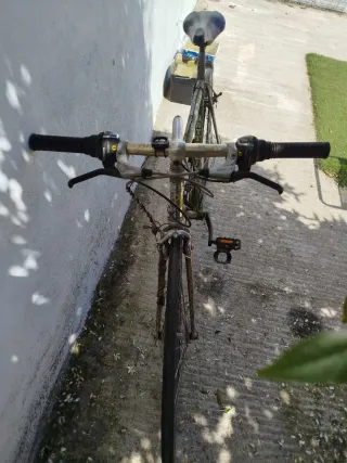 Bicicleta de carretera verde