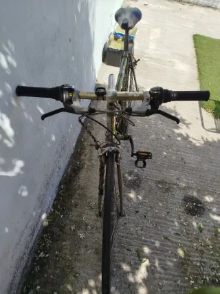 Bicicleta de carretera verde