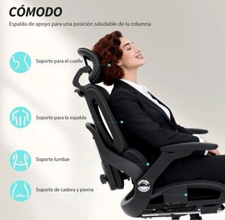 Silla de oficina ergonómica negra