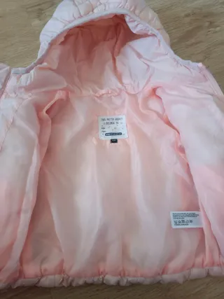 Abrigo bebé niña rosa 6-9 meses