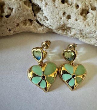 Orecchini vintage cuore oro