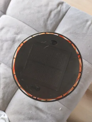 Lámpara Solar LED Exterior Mimbre Naranja