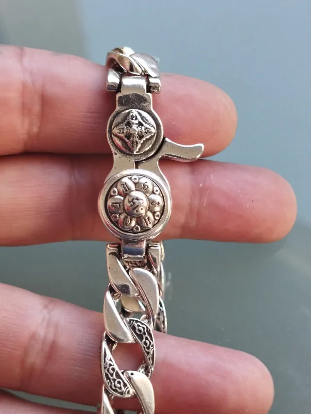 Pulsera Tibetana Budista Plata