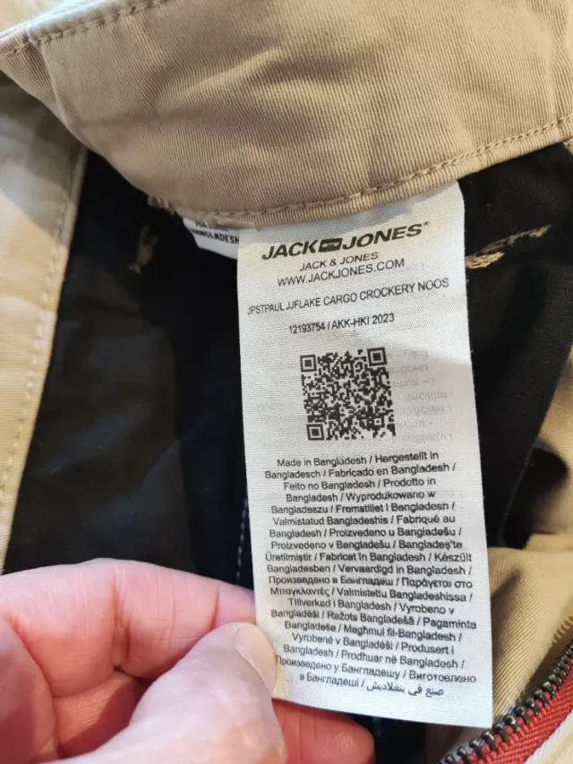 Pantalones cargo Jack & Jones beige talla 28