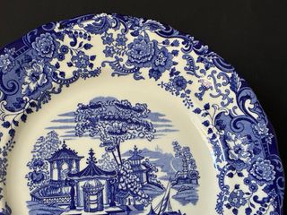 🇪🇸 Pickman Plato llano Azul y Blanco Porcelana