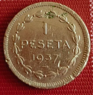 Moneda 1 peseta 1937