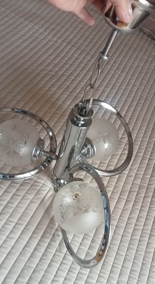 Lámpara de techo cromada vintage