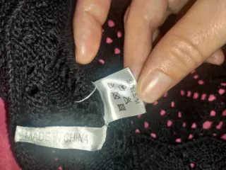 Maglia nera traforata Boho cotone viscosa