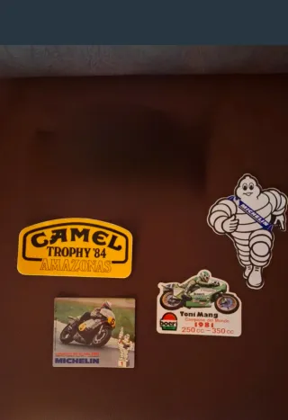 Adesivi vintage auto e moto lotto di 39