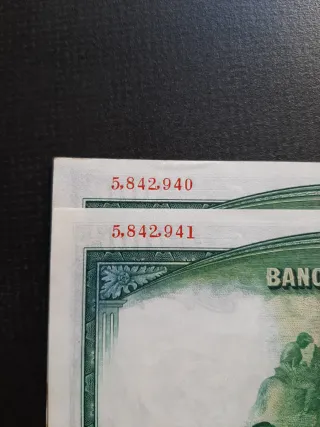 BILLETES DE 100 PESETAS DE 1931 PAREJA CORRELATIVA