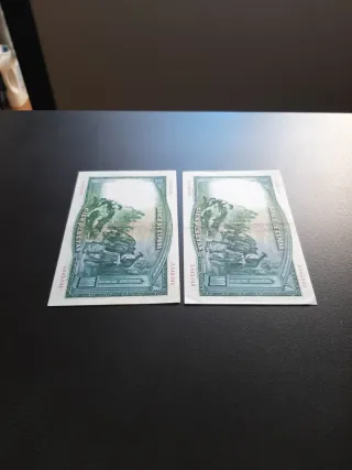 BILLETES DE 100 PESETAS DE 1931 PAREJA CORRELATIVA
