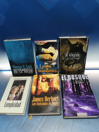 6 libros suspense, tapa dura