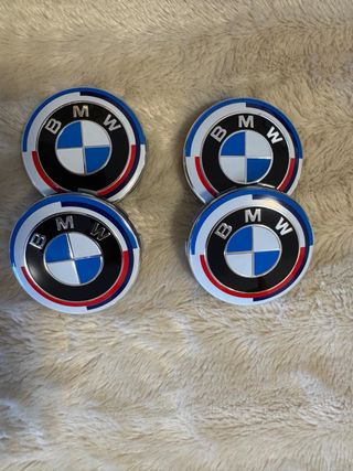 Tapabujes BMW 56mm 50 Aniversario (4uds)