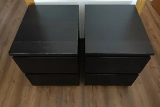 Mesitas de noche Ikea negras