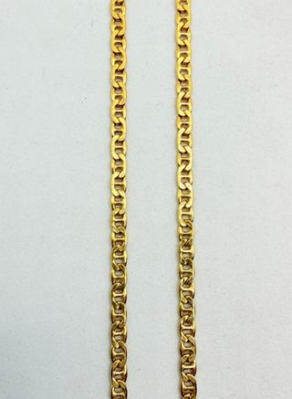 Cadena Barbada de oro de 18k, 7.26 g, 50.5 cm.