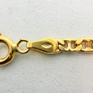 Cadena Barbada de oro de 18k, 7.26 g, 50.5 cm.