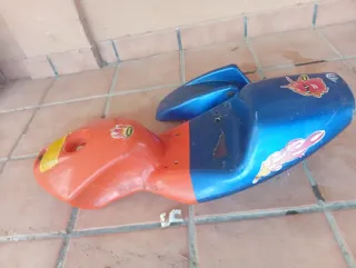 Carcasa de moto pequeña Scooter Naranja y Azul
