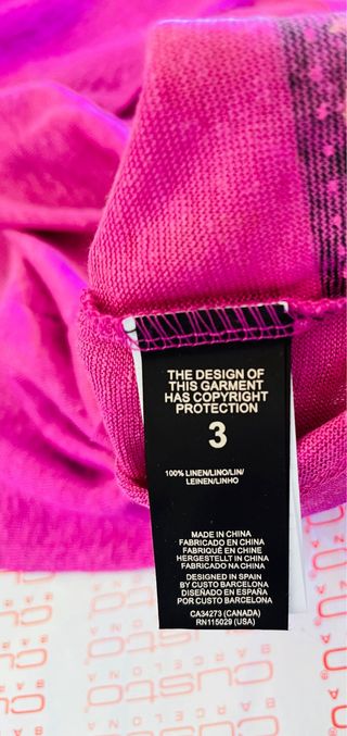 Camiseta Custo Barcelona Talla L Lino