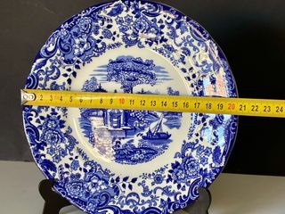 🇪🇸 Pickman Plato Postre Azul y Blanco