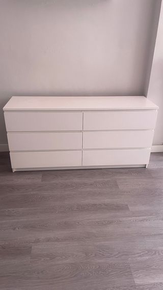 Cómoda 6 cajones blanca