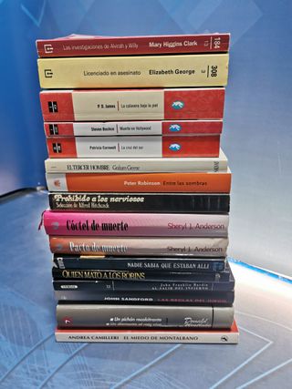 16 libros, novela negra, suspense y homicidios