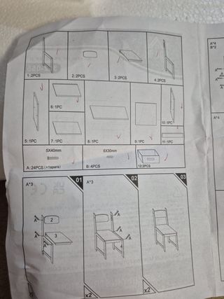 Juego de Mesa Infantil y 2 Sillas de Madera Tara