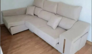 Sofás chaise longue 2 puff + 2 cojines