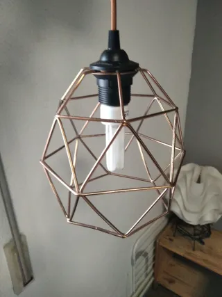 Lámpara de techo colgante dorada