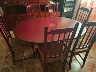 Mesa de comedor y 6 sillas