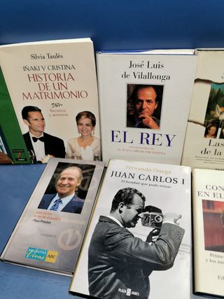 lote 9 libros sobre EL REY, memorias de memoria y mas
