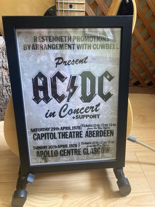 Cartel Concierto AC/DC Abril 1978