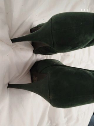 Botines verdes de tacón