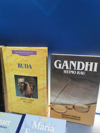 7 libros, biografías, Mozart, Napoleón, Gandhi, María estuardo y mas