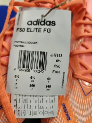 Botas Fútbol Adidas F50 Elite FG. Nuevas Talla 40