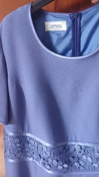 Vestido y chaqueta ceremonia azul