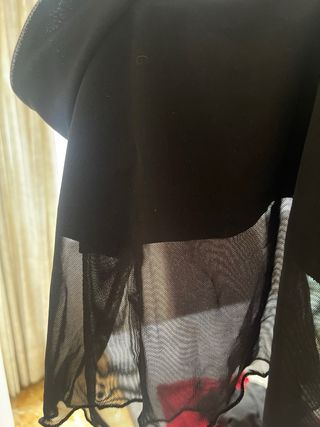 Top fiesta negro fruncido Top tirantes punto