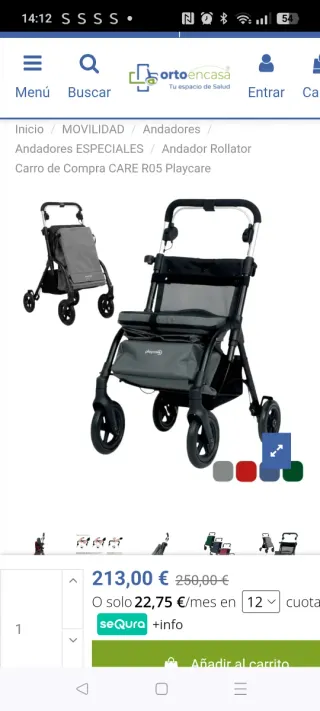 Andador Playcare con cesta