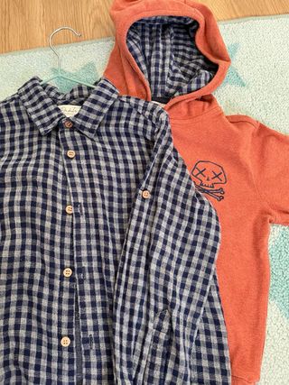 Lote 7 sudaderas, 1 camisa, 1 pantalón