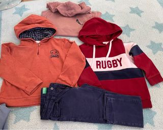 Lote 7 sudaderas, 1 camisa, 1 pantalón