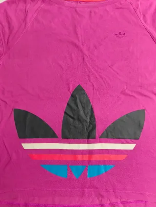 T-shirt Adidas Logo Viola Taglia L Da Donna
