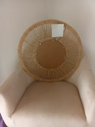 Espejo redondo yute sin estrenar de 60cm