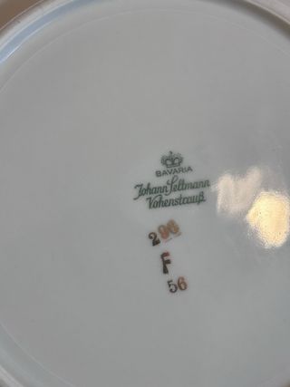 Servizio piatti porcellana floreale