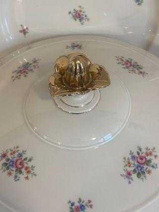 Servizio piatti porcellana floreale