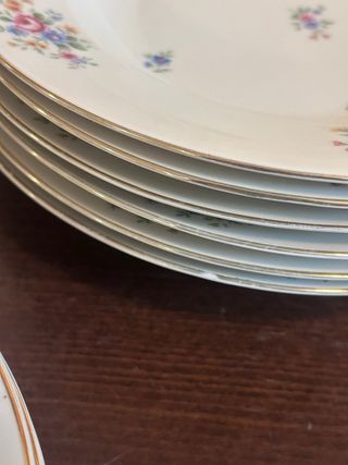Servizio piatti porcellana floreale