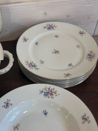 Servizio piatti porcellana floreale