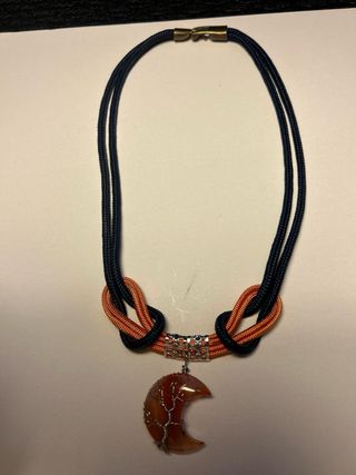 Collar Creciente Luna Árbol Plata