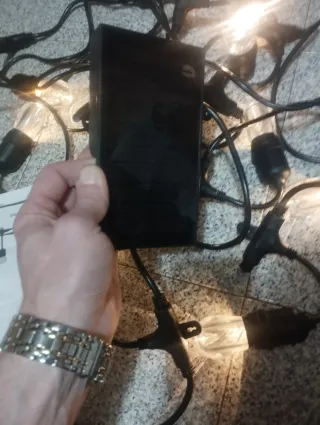 12 lampade -cavo grosso luminoso 7M energia solare