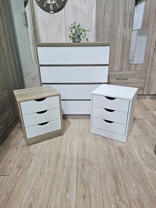 Cómoda y 2 Mesitas de Noche (Color elegible)