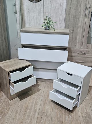 Cómoda y 2 Mesitas de Noche (Color elegible)