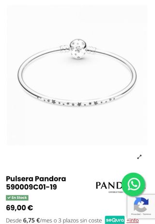 Pulsera Rígida Pandora Essence Plata